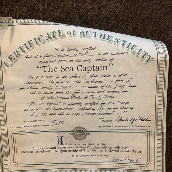 Norman Rockwell Collector Plate Set with certificates - Picture 2 of 9